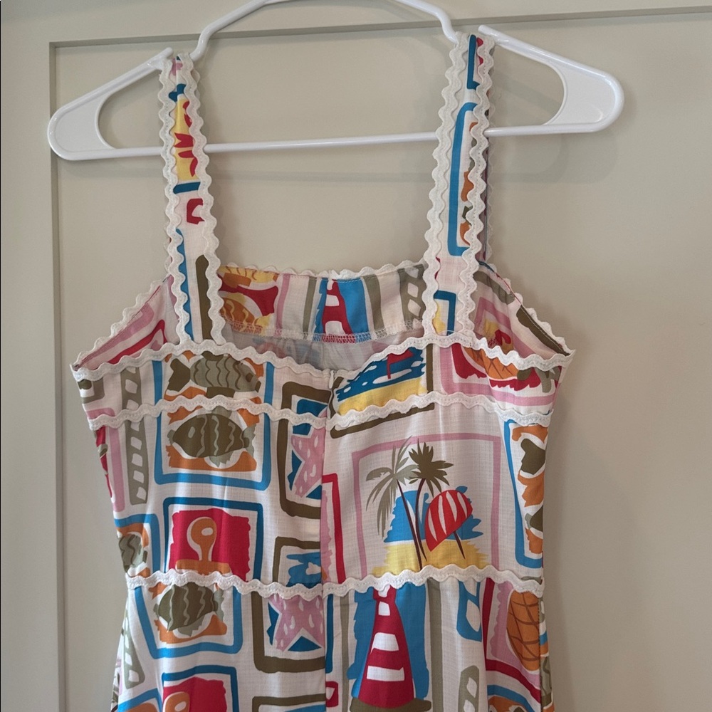 Commense White Multicolor Nautical Maxi Dress - Picture 7 of 8